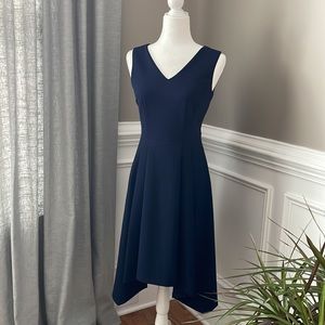 DKNY Women's Dress V Neck Navy DKNY High-Low Fit & Flare Size 2